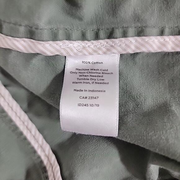 Talbots Women’s Small Utility Barn Jacket Sage Green Drawstring Cotton - Picture 6 of 7